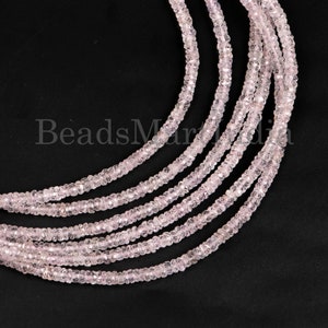 Madagascar Sapphire Rondelles Briolette Beads, 2.5-4mm Purple Sapphire Faceted Beads, Natural Sapphire Rondelle Shape, Jewelry Making Supply