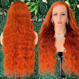 Frontal Colored Wigs, Human Hair Wig, Colored Wigs, Frontal Wigs, Occasional Wigs, Dye Wigs, Ginger Hair Wig, Brown Hair Wig, Burgundy Wig