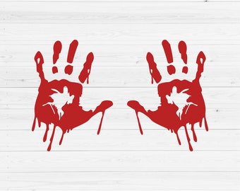 Download Bloody Handprint Svg Etsy