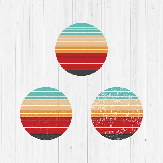 Download Distressed Retro Vintage Sunset Background Sunset Svg Grunge Etsy
