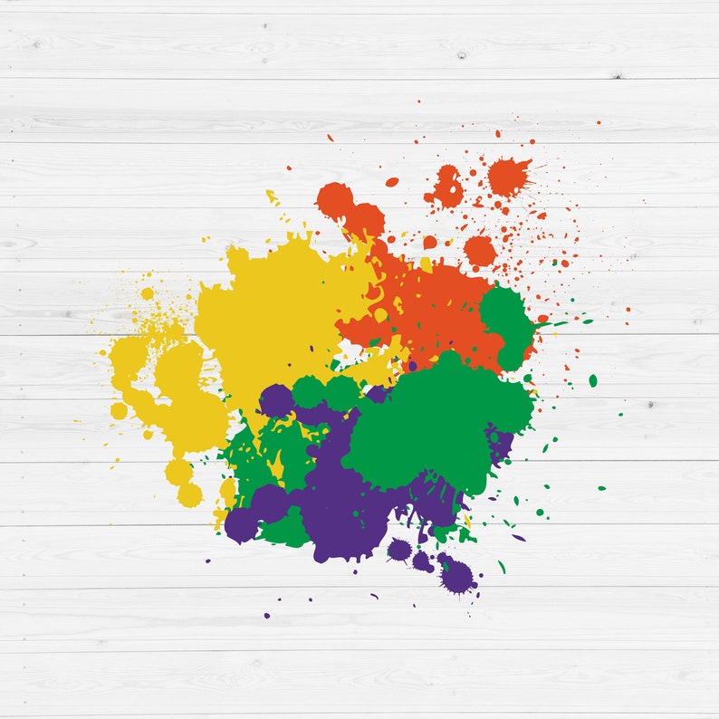 Layered Color Splash Background SVG Color Splash SVG Editable And Customizable Paint Splatter 