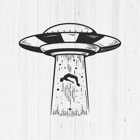 Alien Entfuhrung Svg Ufo Svg Sci Fi Space Clipart Ufo Etsy