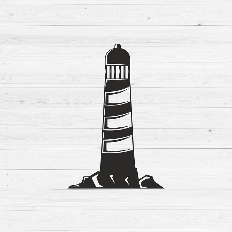 Download Editable And Customizable Vector Clipart Lighthouse Silhouette Lighthouse Svg Cut File Layered Nautical Svg Drawing Illustration Digital Shantived Com