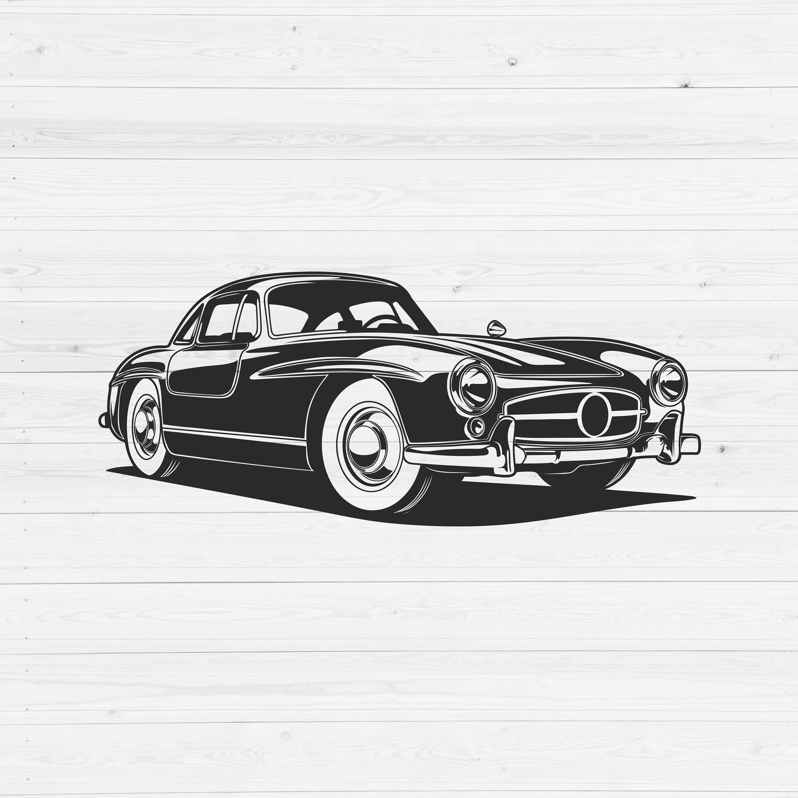 Classic Car SVG Mercedes Benz 1960's SVG Mercedes Svg | Etsy