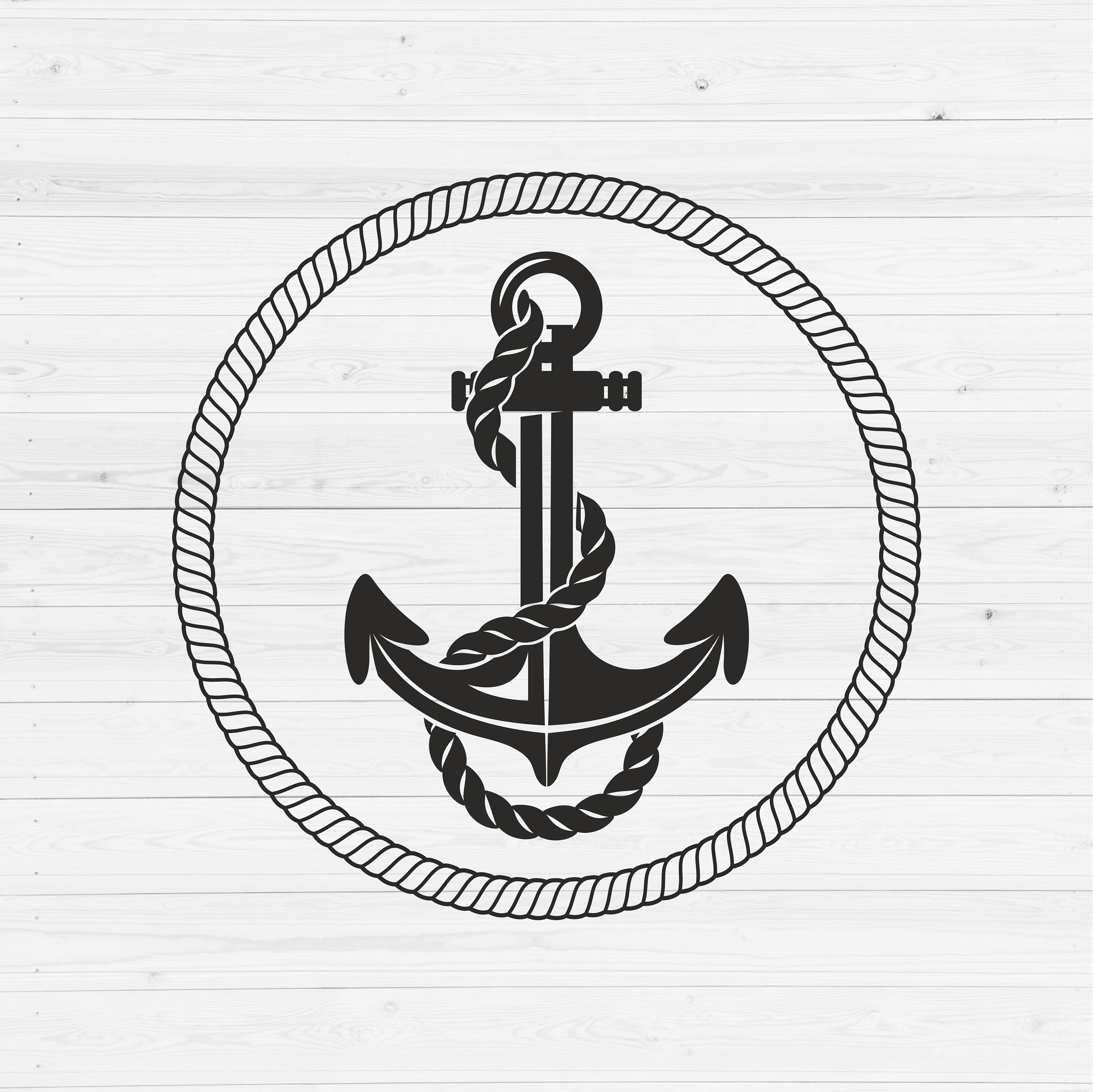Anchor SVG Navy Nautical Anchor Svg Rope Svg Anchor Line Etsy