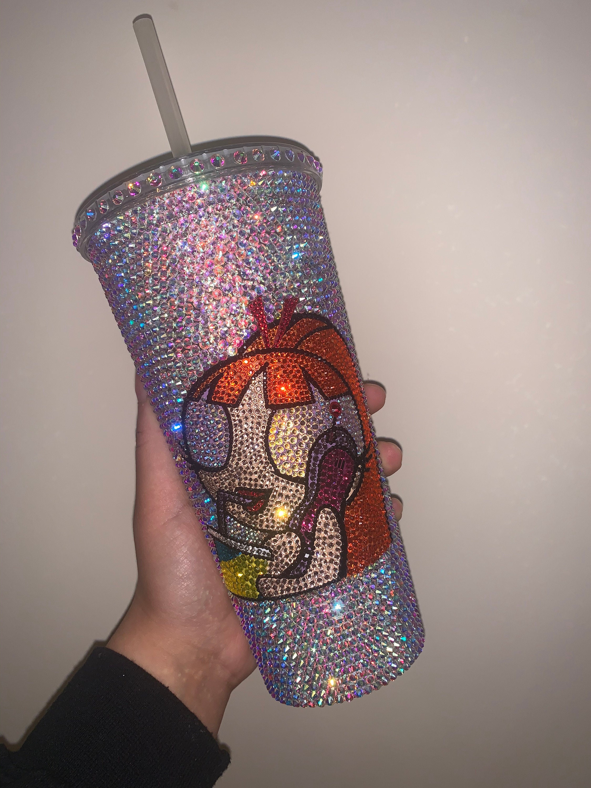 Custom Bling Cup Tumbler Handmade Etsy
