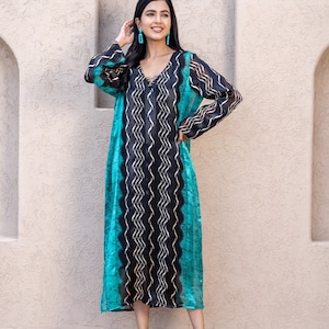 Silk Kaftan| Silk Satin Caftan| Imported Georgette Silk Satin| Straight Kaftan| Straight Dress| Black Dress| Floral Dress| Top| Party Wear|