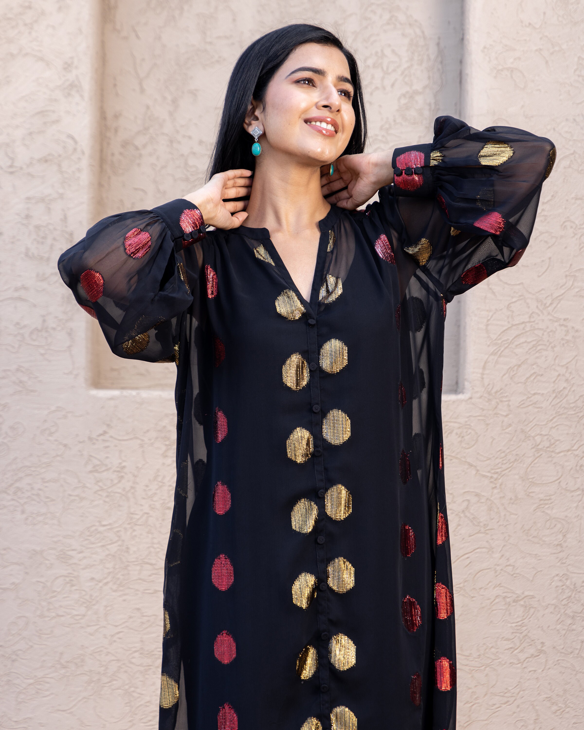 brocade shirt dress Brocade Shirt Dress| Dress| Partywear| Polka Dots| Imported Dress| One Pieces| Black Dress| Dots Dress| Brocade Shirt| Floral Dress| Shirt