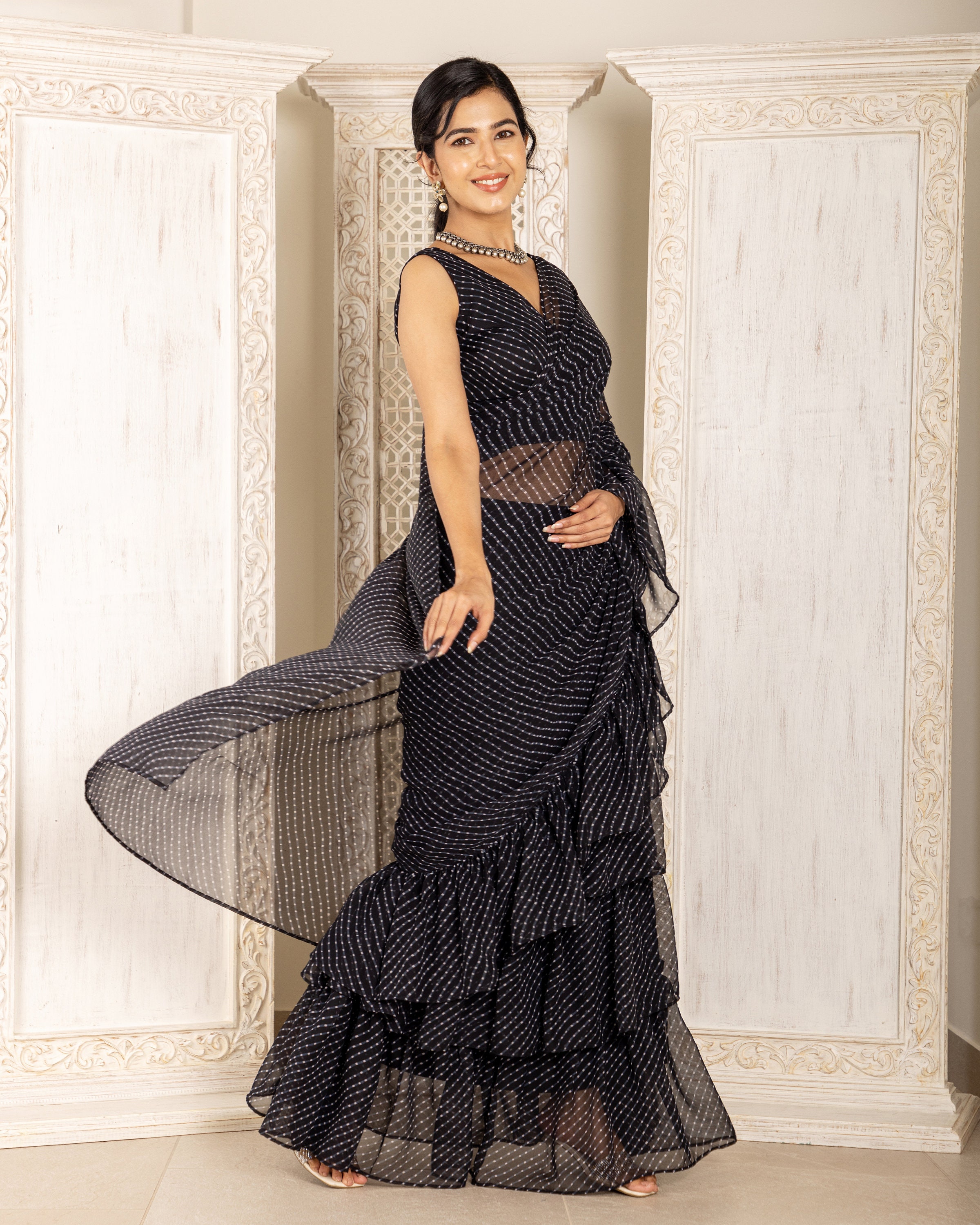 Indowester  Cape saree