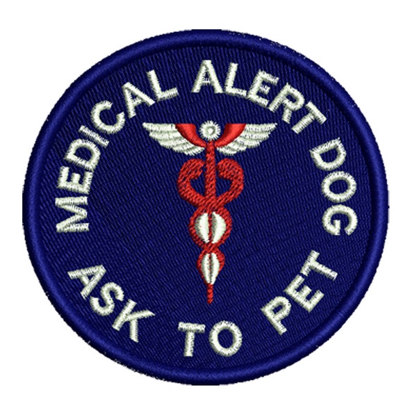 Medical Alert Dog Embroidered Patch