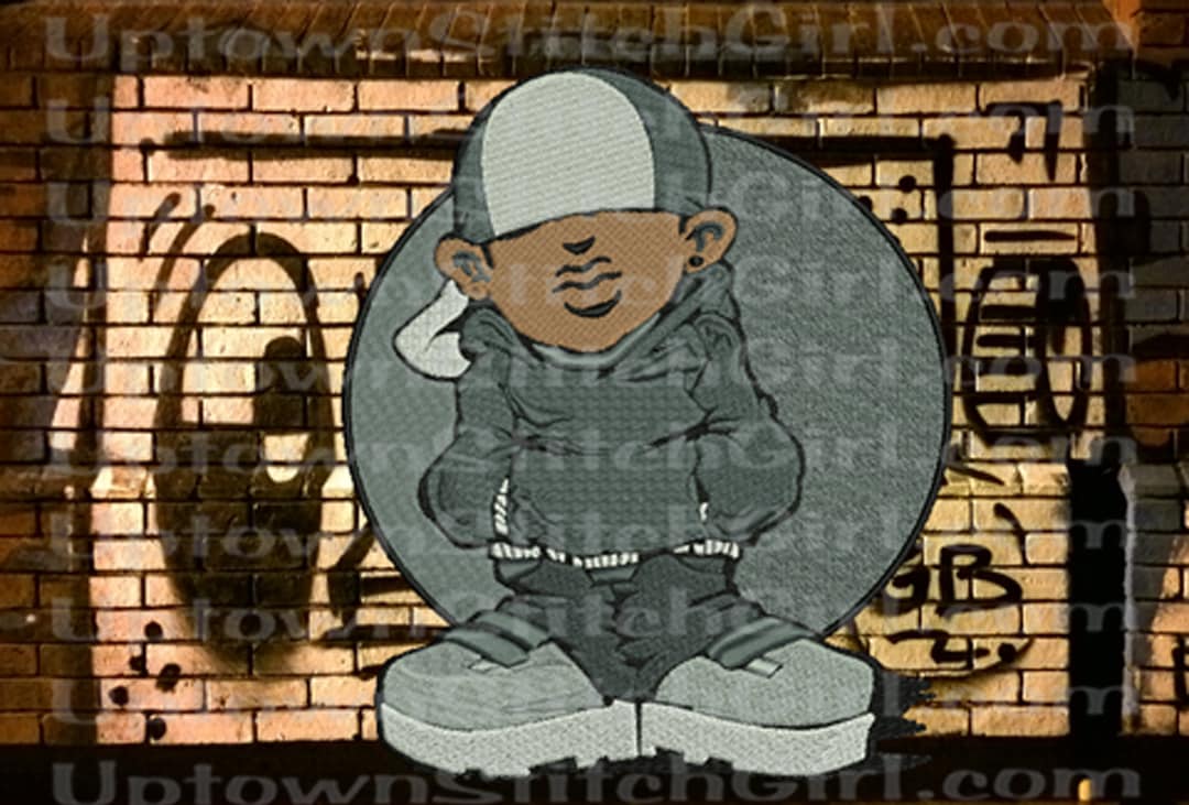 B-boy Virtual Printable Embroidered Sublimation/dtf Transfer/ Design ...