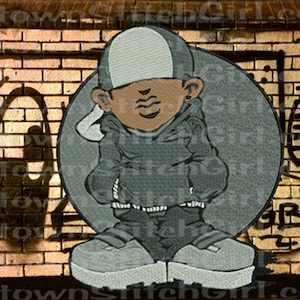 B-Boy Virtual Printable Embroidered Sublimation/DTF transfer/ Design Download/Mixed Media