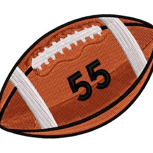 Custom Football Number Embroidered Patch