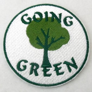 Going Green Embroidered Patch/Environment