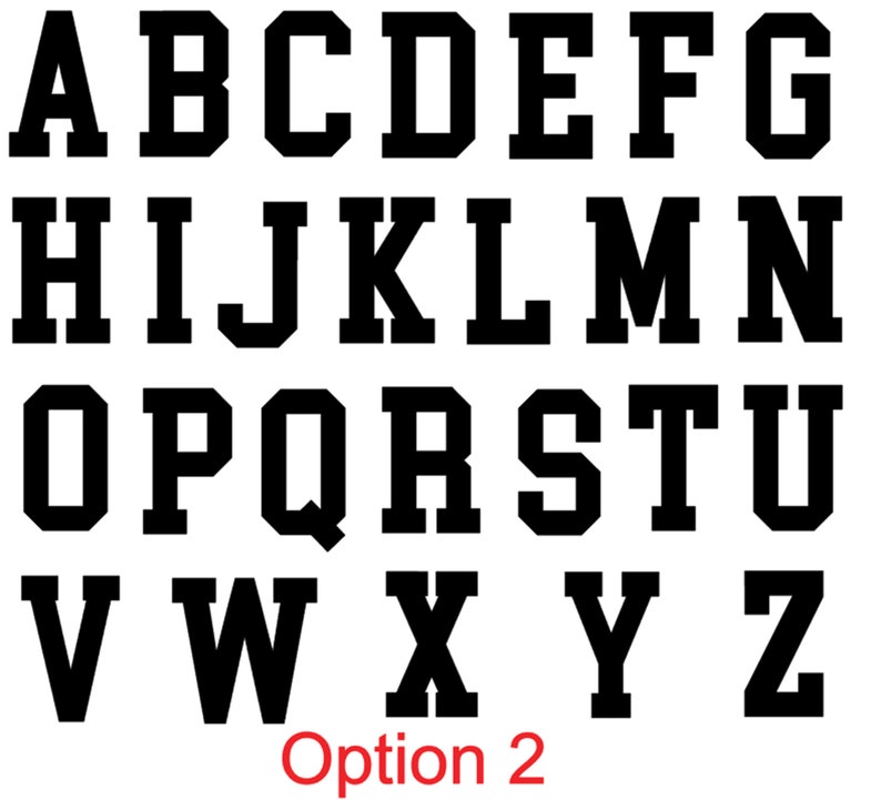 Single Varsity Letter Vinyl Decal Etsy