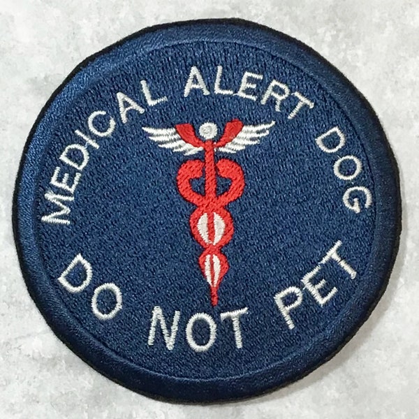 Parazon Cardiac Alert Service Dog Patch – Round Embroidered – R-SD01 – Made In USA