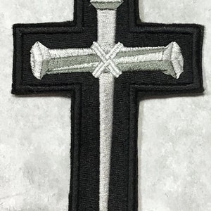  XUNHUI 10PCS Patch Black Cross Embroidered Applique Iron on  Clothing Embroidered Patches