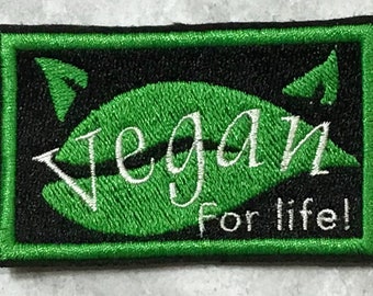 Vegan For Life Embroidered Patch