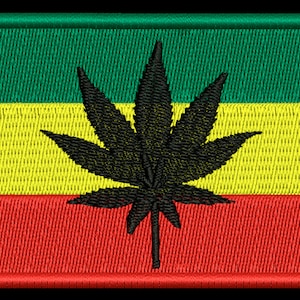 Rasta Cannibas/Weed/ Embroidered Patch