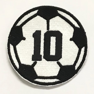 Custom Soccer Number Embroidered Patch