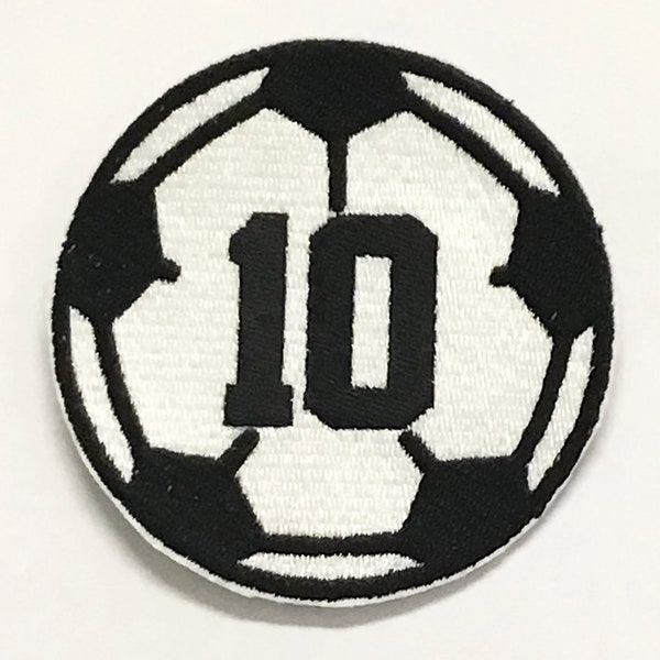 Custom Soccer Number Embroidered Patch