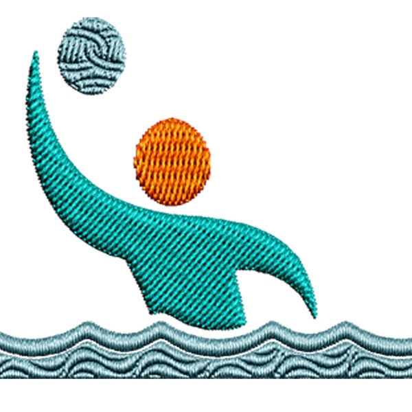 Volley Ball Water Sports Machine Embroidery File-Instant Download ©