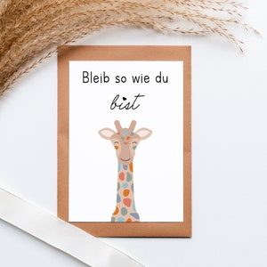 Postkarte „Bleib so wie du bist“, Geburtstag, Statement, Motivation, Liebe