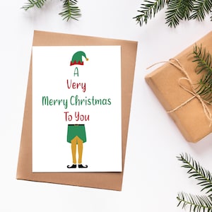 Postkarte Weihnachten, Elf, Wichtel, Frohe Weihnachten, Christmas, Weihnachtspostkarte, Weihnachtskarte