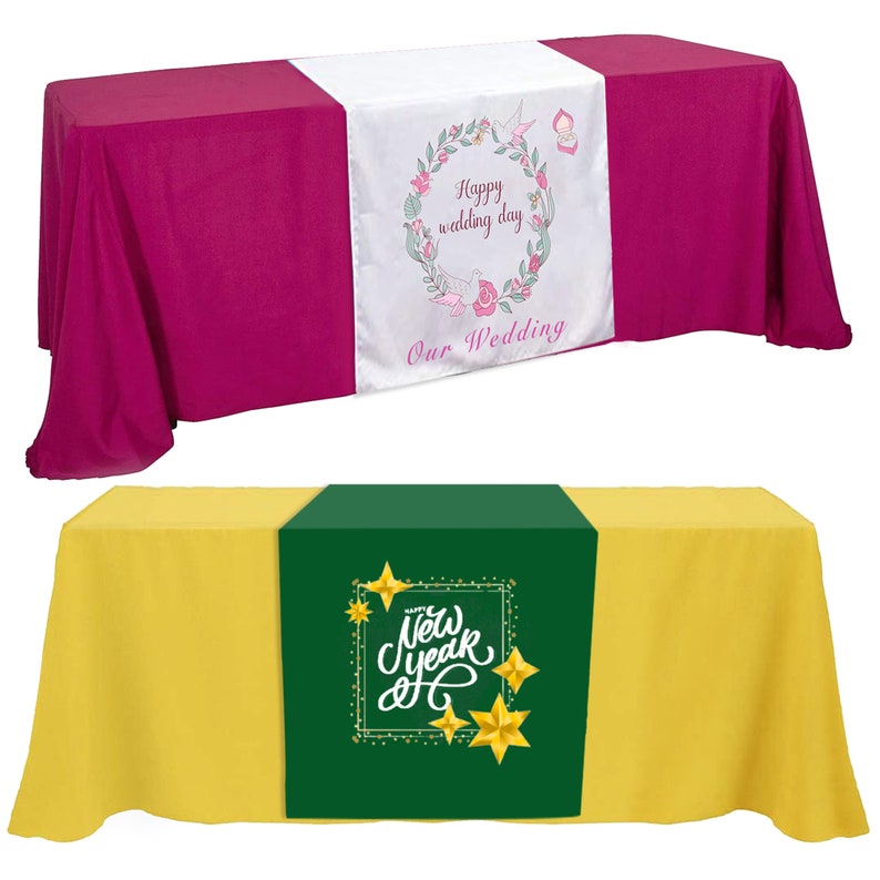 Custom Table Runner With Business Logo Name Design Etsy Canada