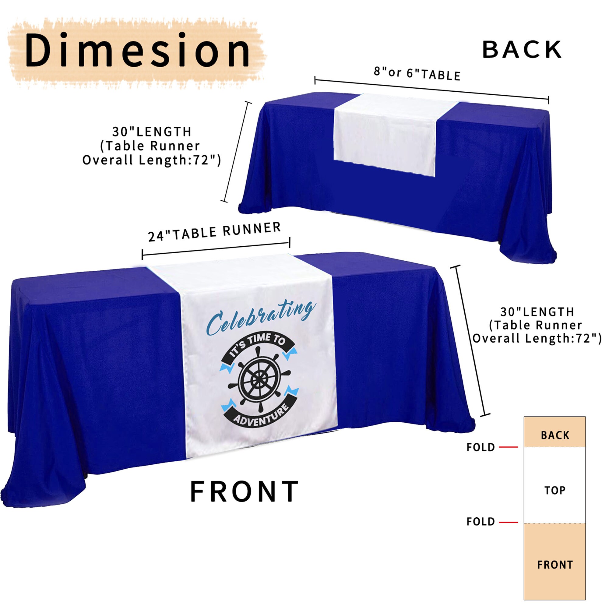 Custom Table Runner With Business Logo Name Design Etsy Canada