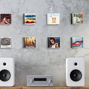 Vinylrax CD Display Halterungen - Wandhalterung Compact Disk Covers (Klar)