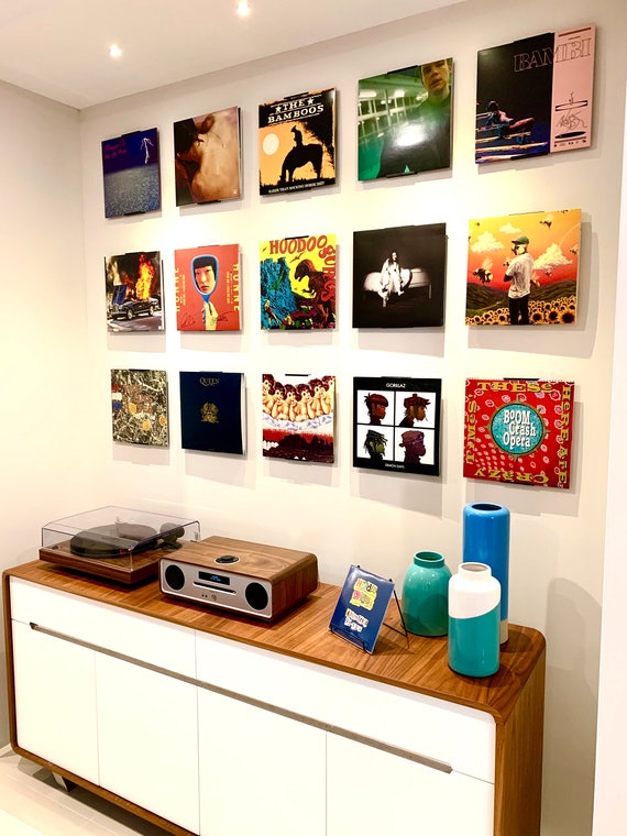 Vinyl Album & Disc Wall Mount & Display, Damage-Free