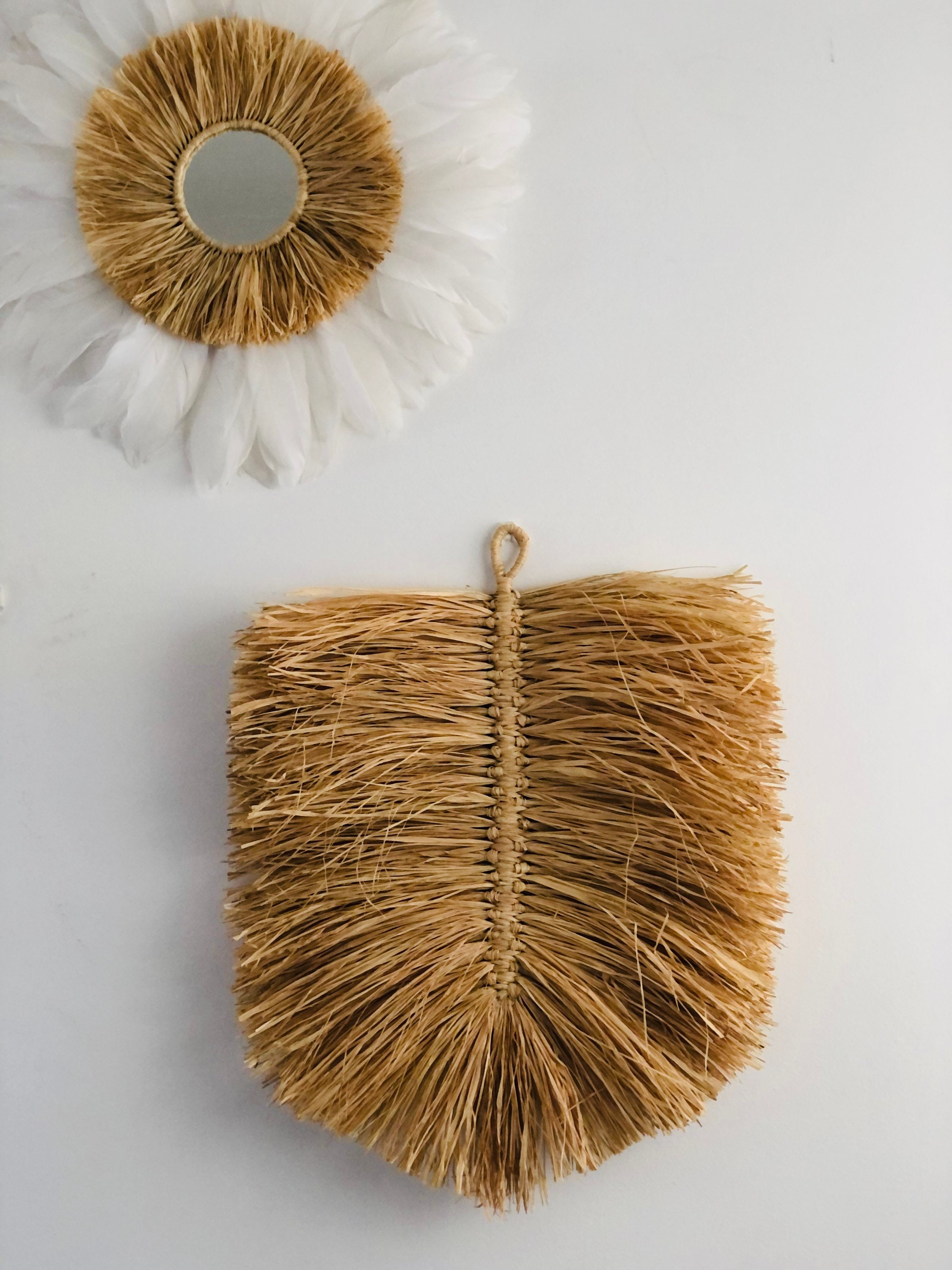 Feuille en Raphia Naturel