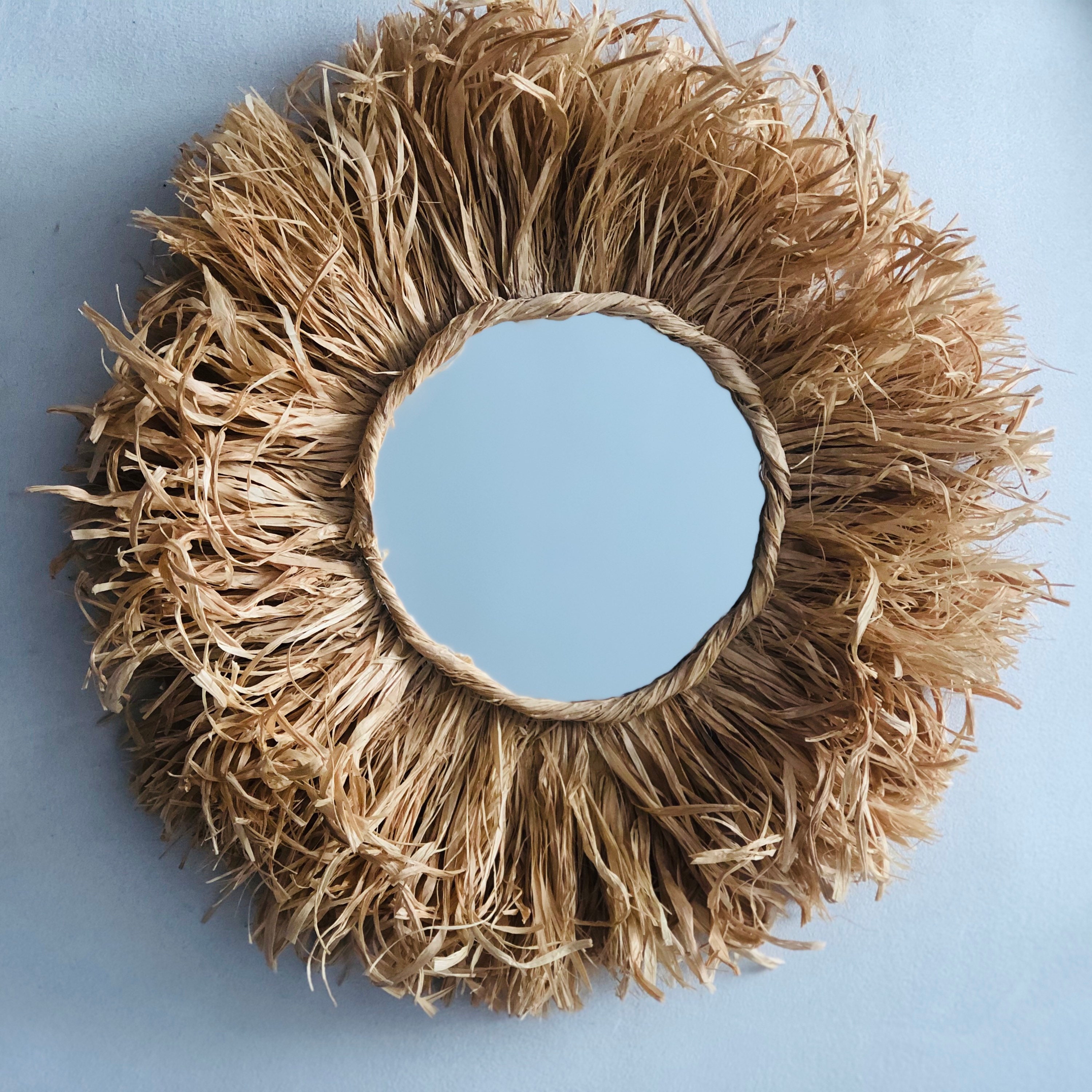Miroir en Raphia Ethnique Diamètre 50cm