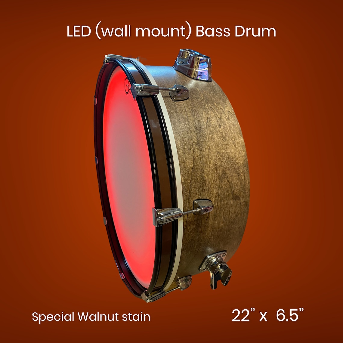 22x 6.5 LED Bass Drum wall mount Etsy