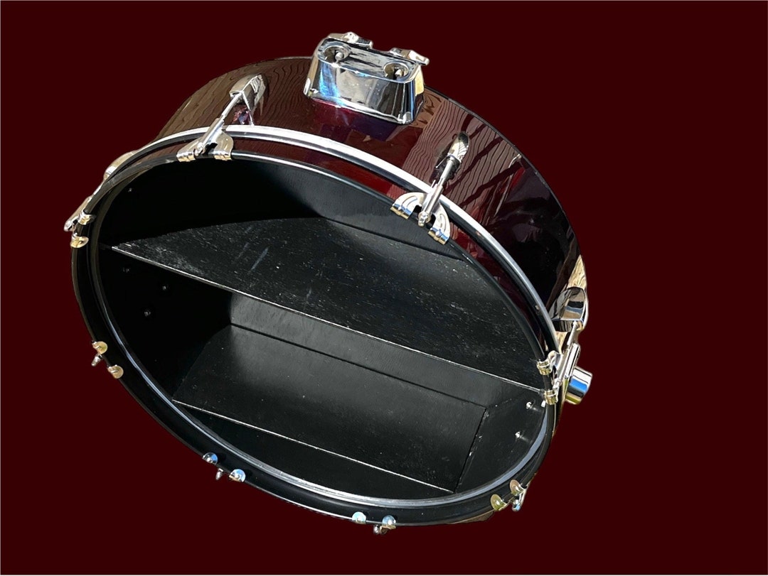 22 X 6 Bass Drum Wall Shelf Etsy