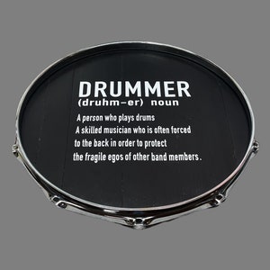 14" Wall Clock - DRUMMER (druhm-er) quote / design