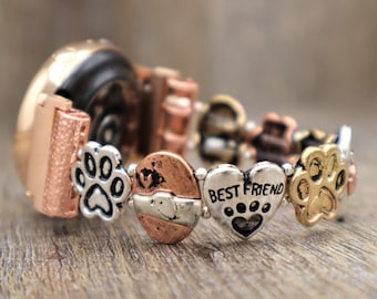 Handmade Three Colors Best Friend Dog Apple Samsung Fitbit Watchband, Custom size Samsung 4 5, Active 1 2 Versa 1 2 3 4 Sense 2 Google Pixel
