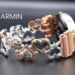 Handmade Three Colors Heart Shape XOXO Garmin Watchband Custom Order. Fenix 7s 7x Instinct 2s 2x Epix Pro Forerunner Vivoactive 5 4 3 Venu