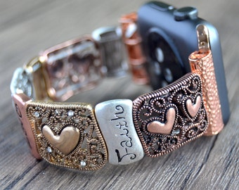 Handgefertigte drei Farben Inspiration Apple Samsung Fitbit Google Armband benutzerdefinierte Samsung Uhr 6 5 4 3 Google Pixel Versa 1 2 3 4 Sense 1 2