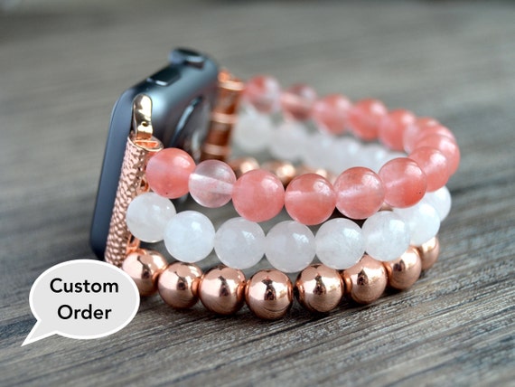Handmade Apple & Fitbit Watchband Custom Order. Apple watch Band 38mm 40mm 42mm 44mm. Apple Watch and Fitbit Versa 1-2, Ionic Stretchy band