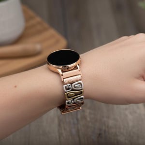 Handmade Three Colors Abstract Antique Apple Samsung Fitbit Watchband, Samsung 8 7 6 5 4 Ultra Fitbit Versa 1 2 3 4 Sense 2 Google Pixel image 8