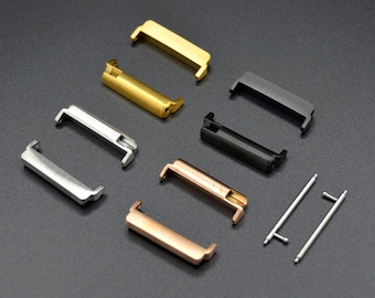Fitbit Versa Band Connector Adapter 1 pair. Stainless Steel Connector for Fitbit Versa 1, Versa 2, Versa Lite. Quick Release Spring Bars