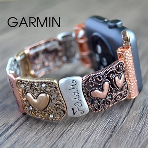 Pedido personalizado de pulseira Garmin inspiradora feita à mão. Fenix 6s 5s Forerunner 945 745 245 Vivoactive Vivomove 3S 4 4s 5 Venu 2 Sq Venu 2s