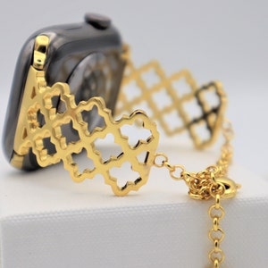 Handmade Gold Apple Samsung Fitbit Jewelry Watch Band. Apple Watch all series, Samsung Watch 3 4 5 series, Fitbit Versa 3 2