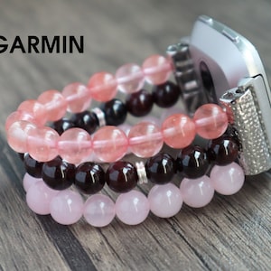 Handmade Gemstone Garmin Watchband Custom Order. Fenix 7s 7x Instinct 2s 2x Epix Pro Forerunner Vivoactive 5 4 4s 3 Venu 3 2 Sq Music 2s