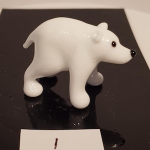 Hand made glass Polar Bear, small