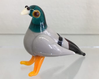 Hand made glass Pigeon