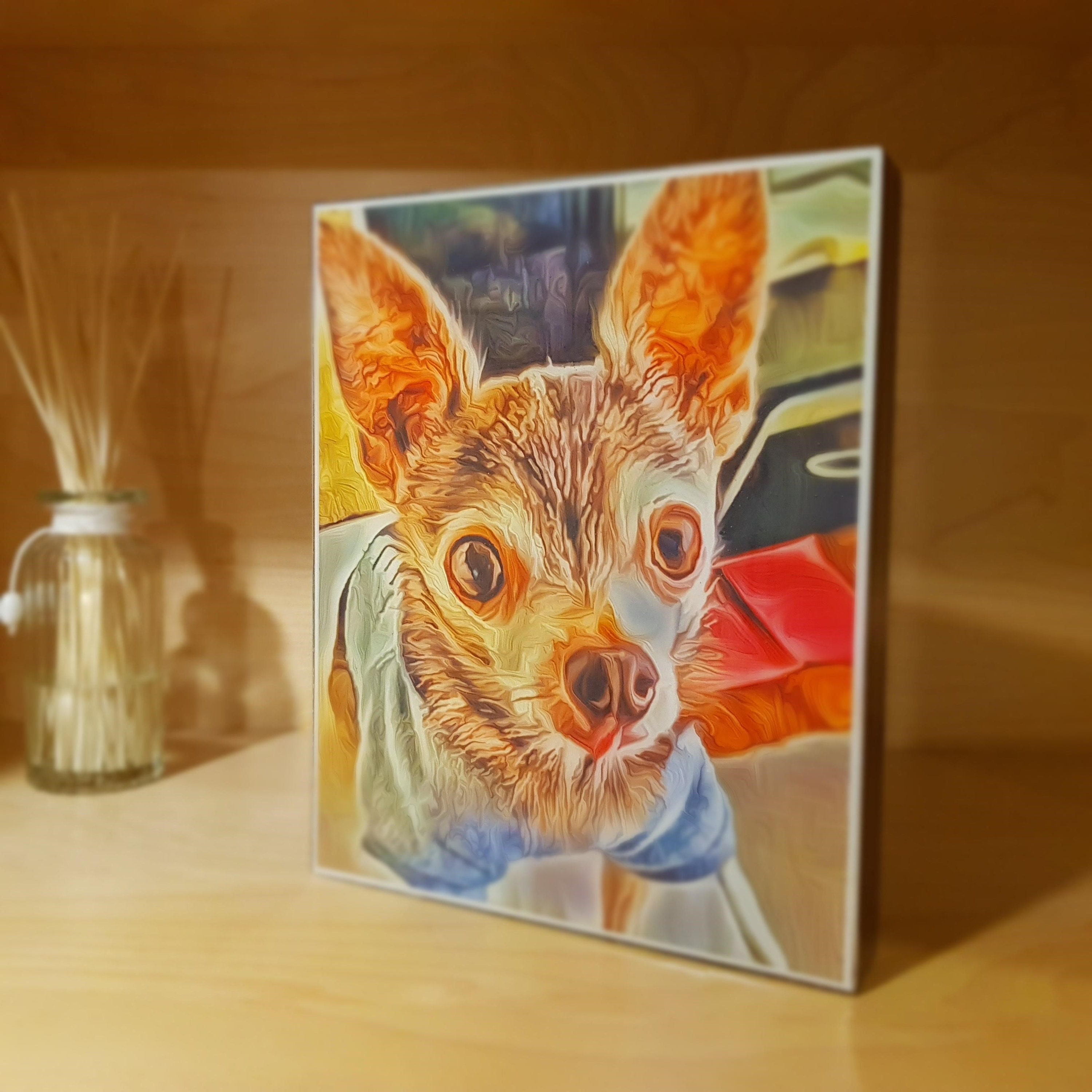 Pet Memorial Gift, Unique Pet Portrait, Pet Sympathy Gift, Dog, Cat