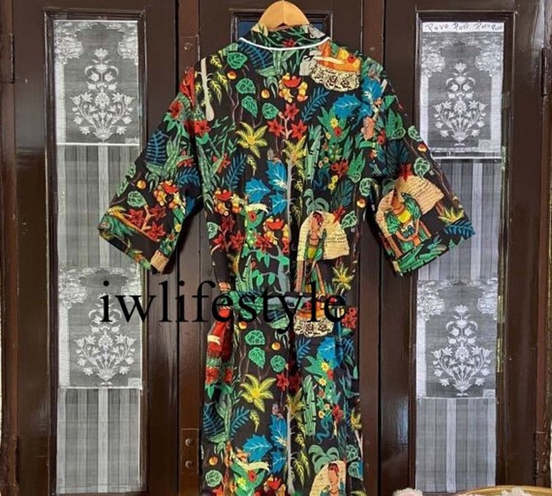 Bridal Robe Kimono dress Bridesmaid robes Boho kimono cotton Kimono Robe Dressing gown Vintage kimono mothers day Kimono Dragon